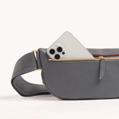 Charles Crossbody MED- Sonnet Grey/Brushed Gold