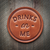 Drinks On Me Leather Coaster