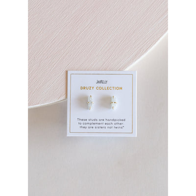 Bar Druzy Earring