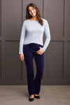 Boat Neck Sweater With Button Sleeve