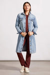 Pocketed Denim Duster Jacket