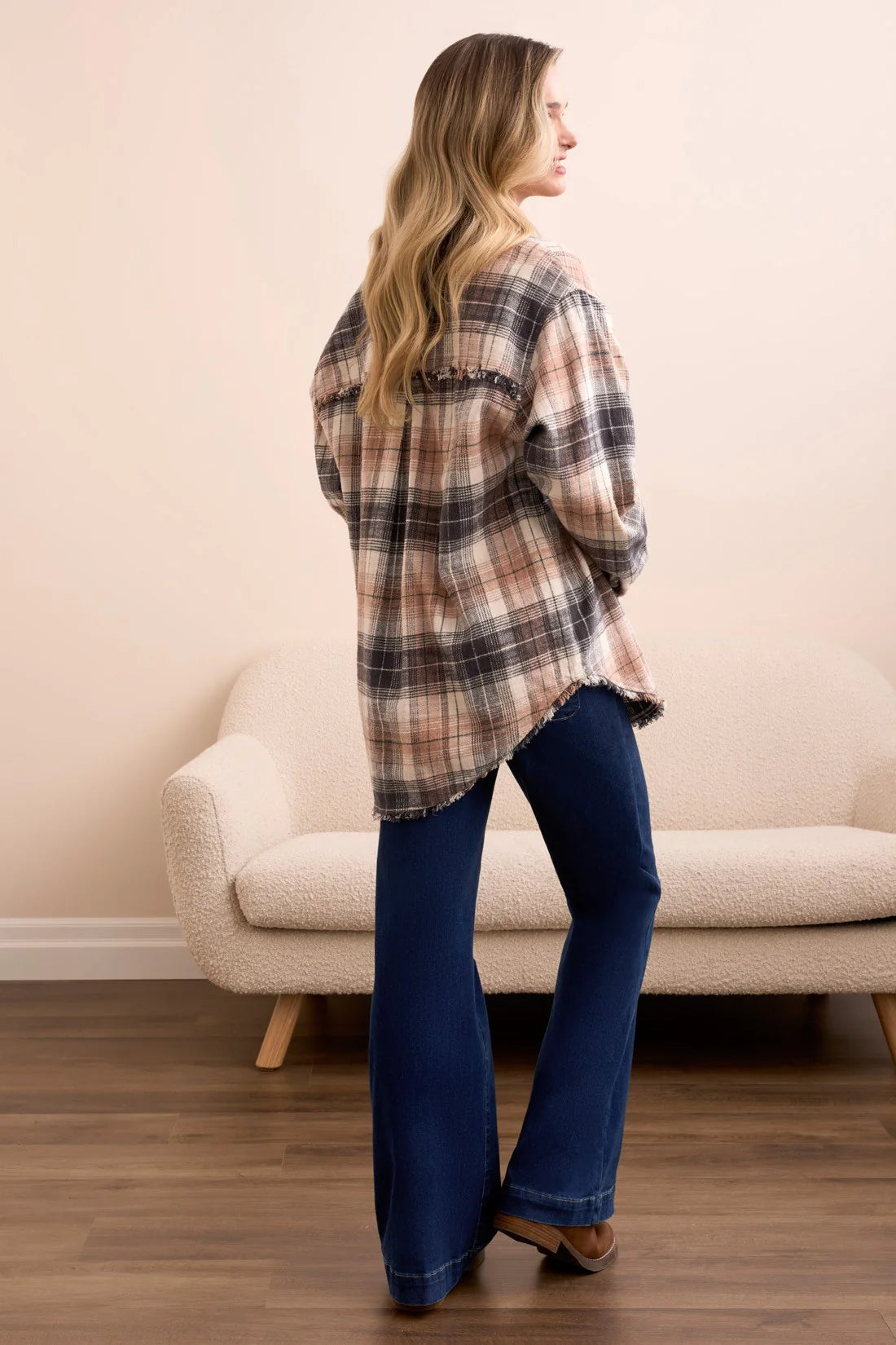 Plaid Flannel Fringed-Hem Shirt – Damselfly Clothing Co. Plaid Flannel Fringed-Hem Shirt – Damselfly Clothing Co.