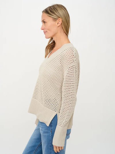 Cameron Crochet V-Neck Sweater