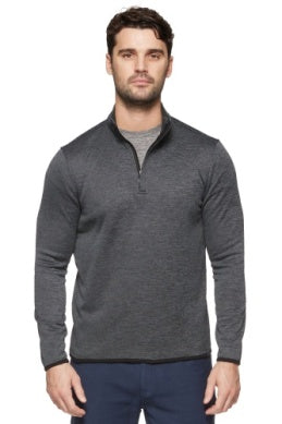 Tipton Striped Fleece Mock Neck