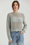 Donna Linen Cotton Netted Pullover